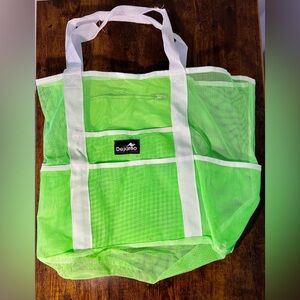 Bright yellow/green mesh bag